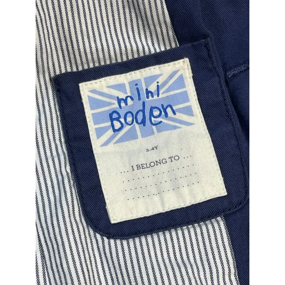 Mini Boden Boys Navy Blazer Jacket | Size 3–4Y